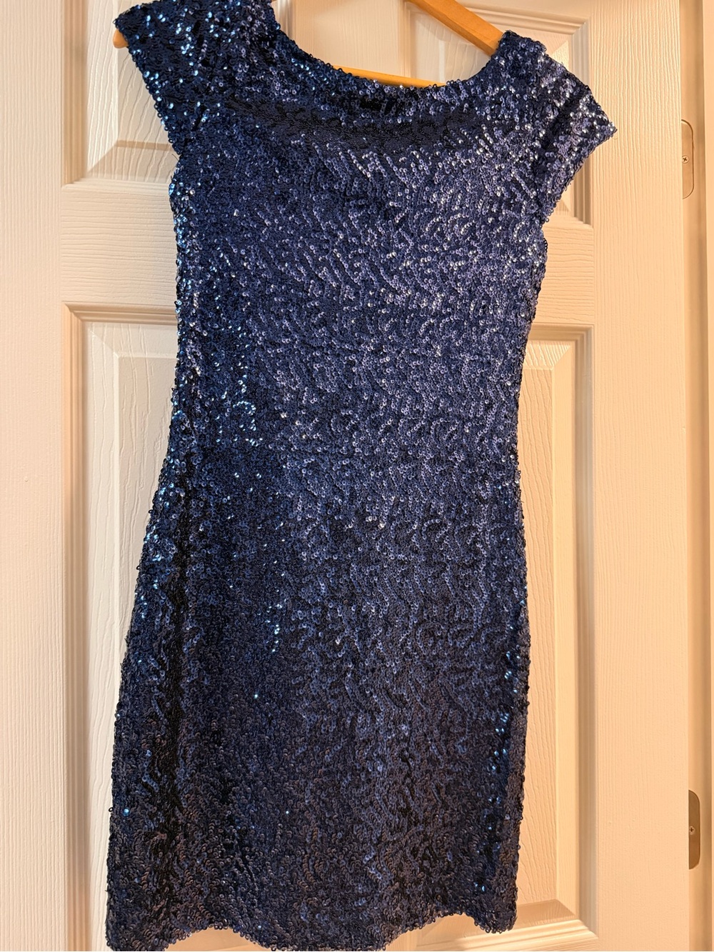 Speechless Navy Sequin Cocktail Dress